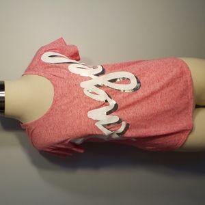 NEW VICTORIA'S SECRET Angel TOP NWT XS variegated pink Silver/White lettering